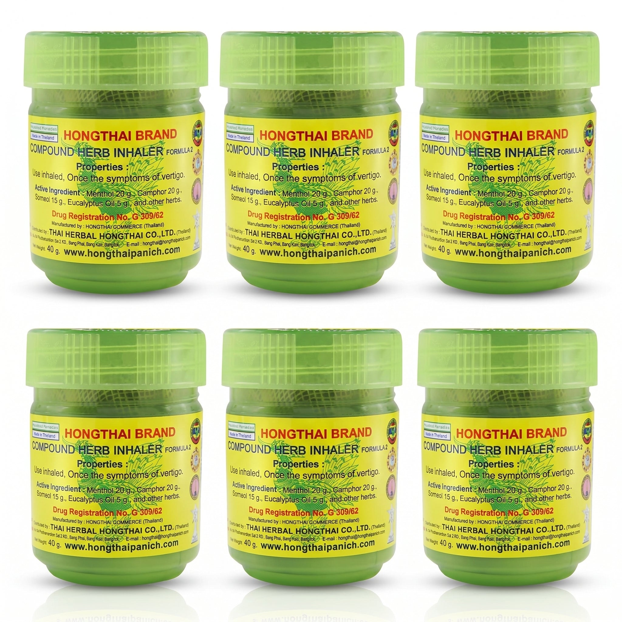 Hong Thai Brand Compound Herbs — Formula 2 | Traditional Thai Aromatherapy | 40g